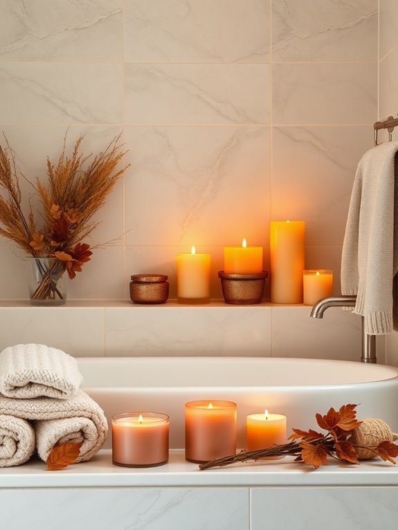 cozy candlelit autumn ambiance