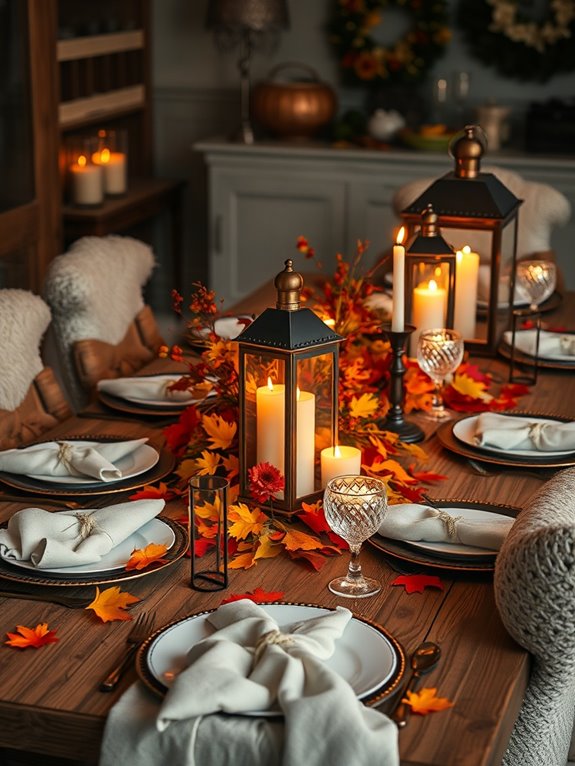 cozy candlelit dining atmosphere