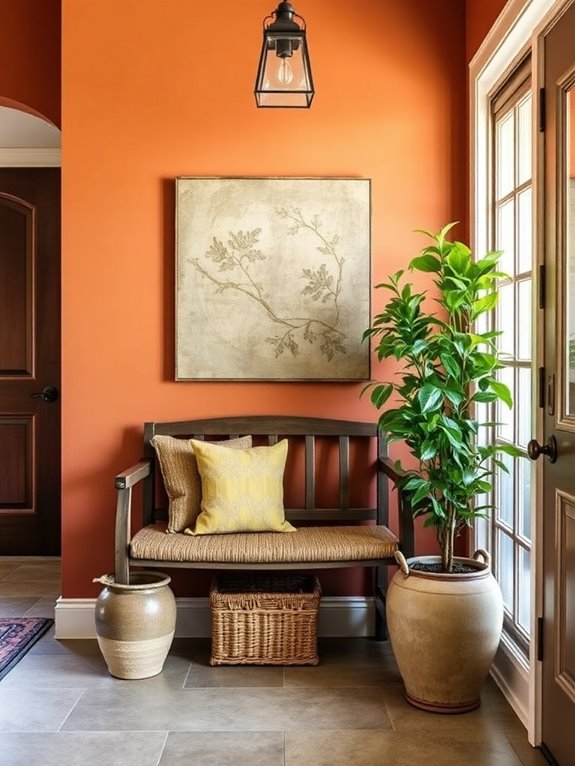 cozy earthy foyer transformation