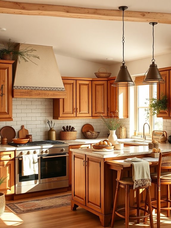 cozy earthy tones kitchen