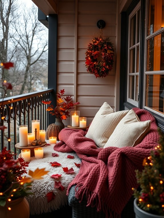 cozy fall balcony retreat