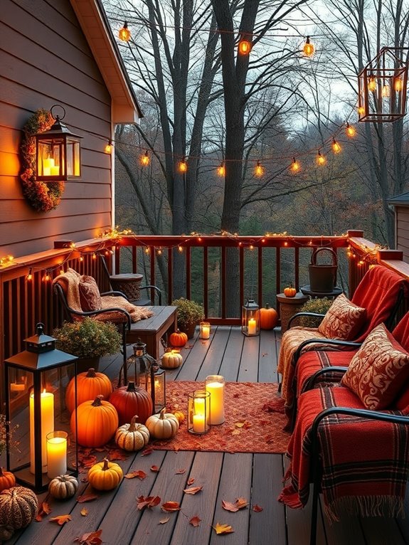cozy fall candle ambiance
