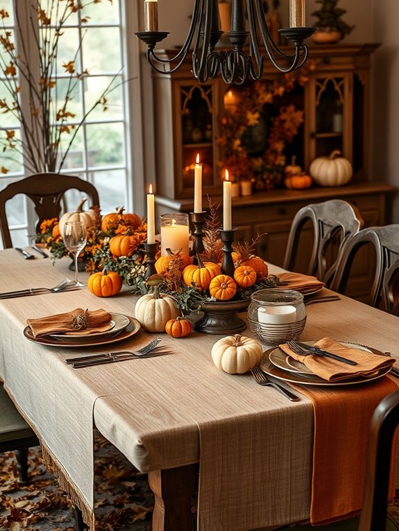 cozy fall dining decor