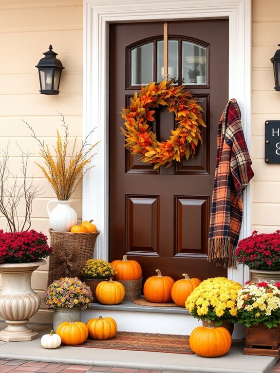 cozy fall door decorations