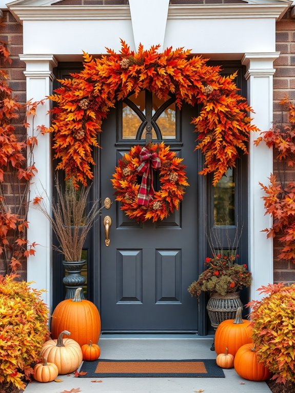 cozy fall front porch