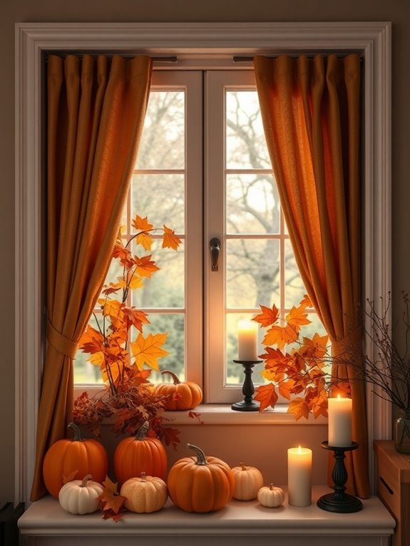 cozy fall window decorations
