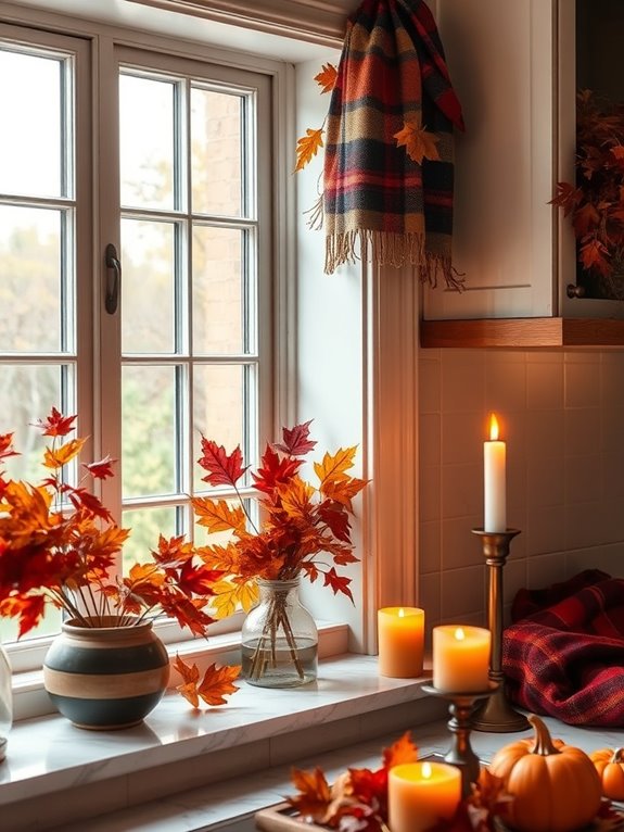 cozy fall window decorations