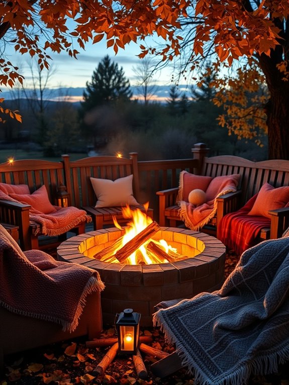 cozy fire pit setup