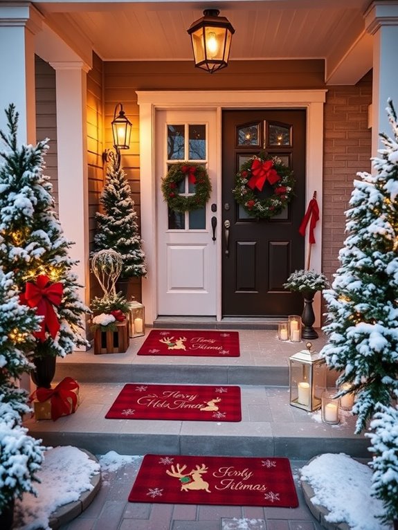 cozy holiday door mats