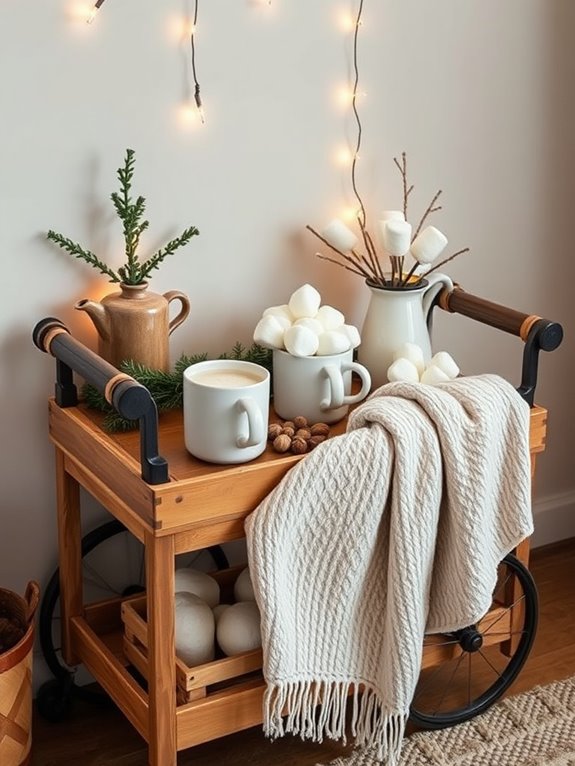 cozy hot cocoa station