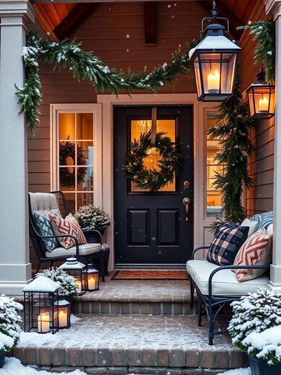 cozy illuminated winter ambiance
