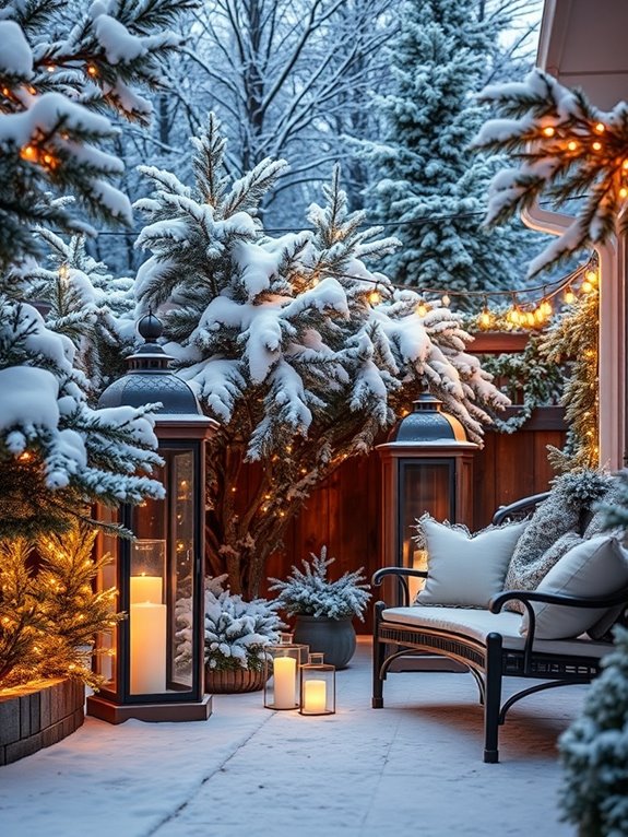 cozy layered lantern arrangements