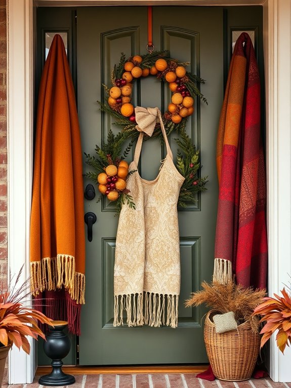 cozy layered textile decor