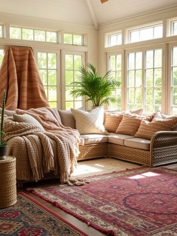 cozy layered textile retreat