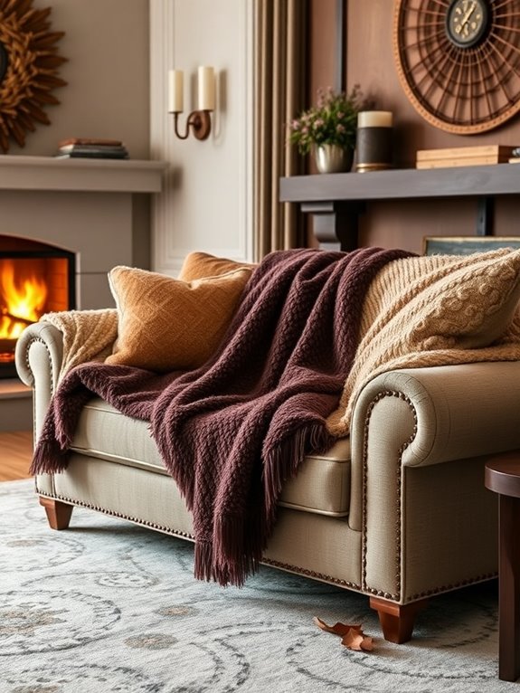 cozy layered throw blankets