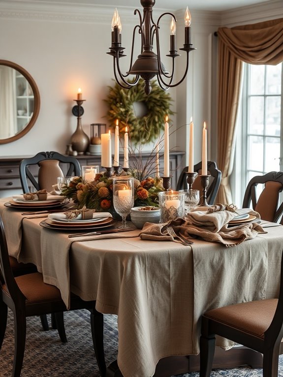 cozy linens and textures