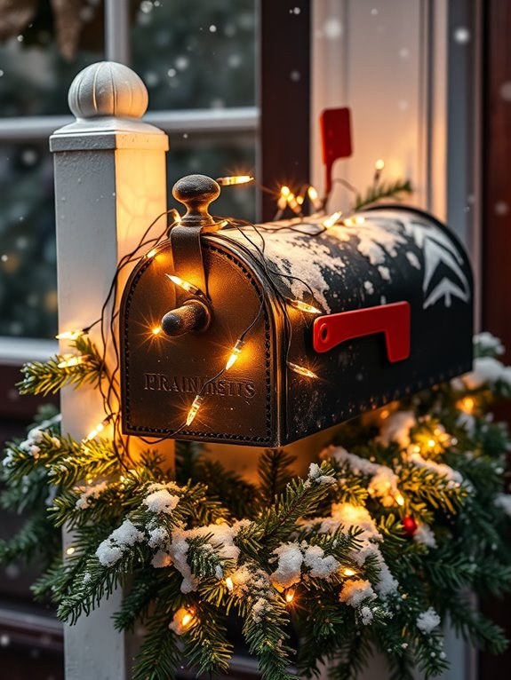 cozy mailbox fairy lights