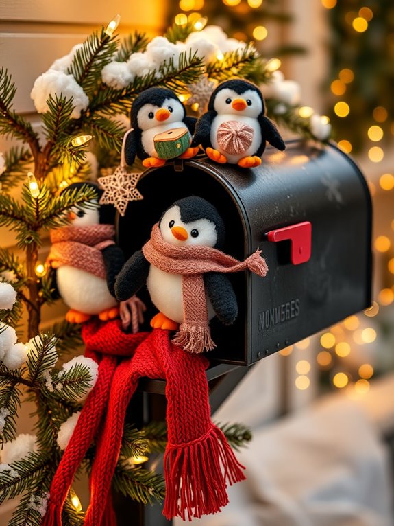 cozy mailbox plush animals