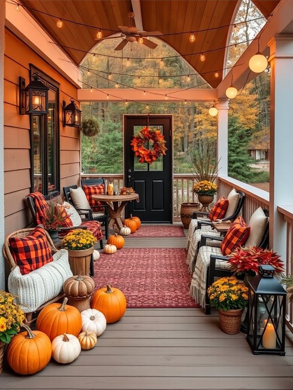 cozy outdoor fall decor