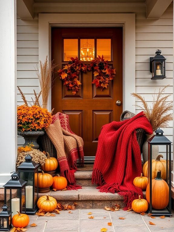 cozy outdoor seasonal textiles