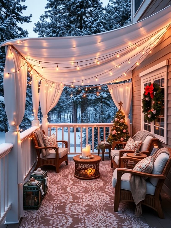 cozy outdoor winter retreat