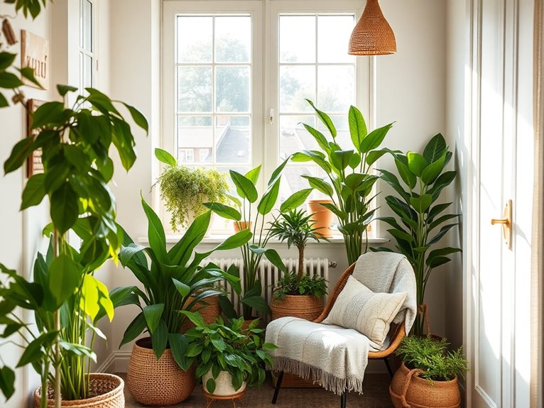 cozy plant corner design