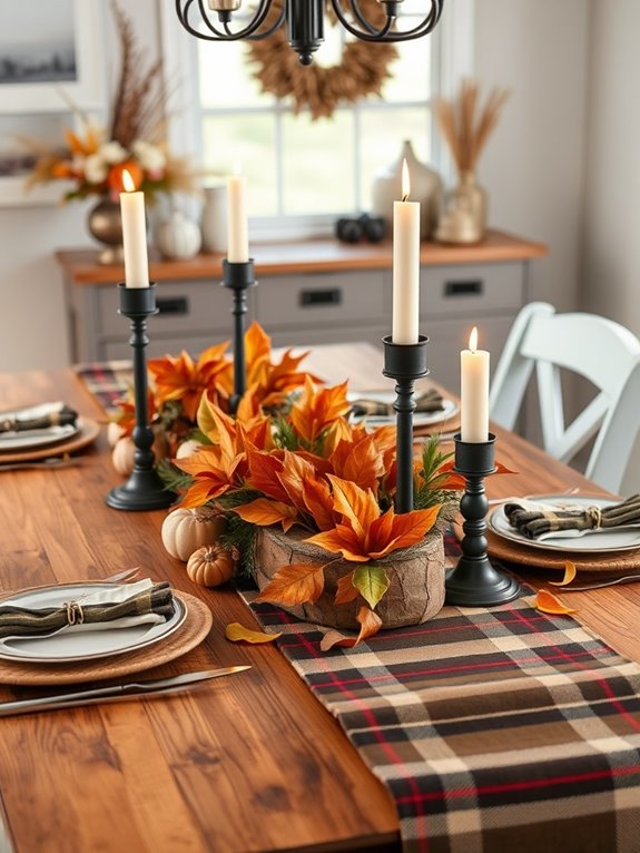 cozy rustic dining accents