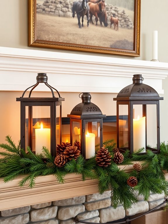 cozy rustic lantern decor