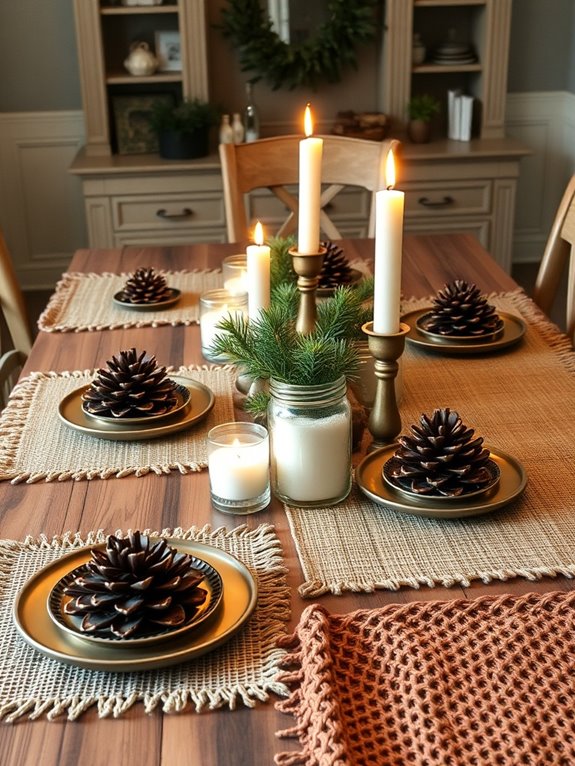 cozy rustic winter dining