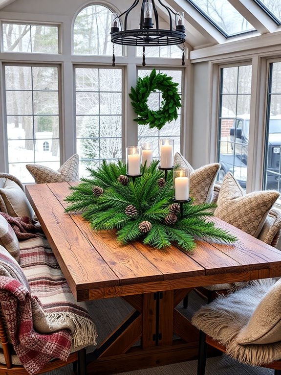 cozy seasonal centerpiece arrangement