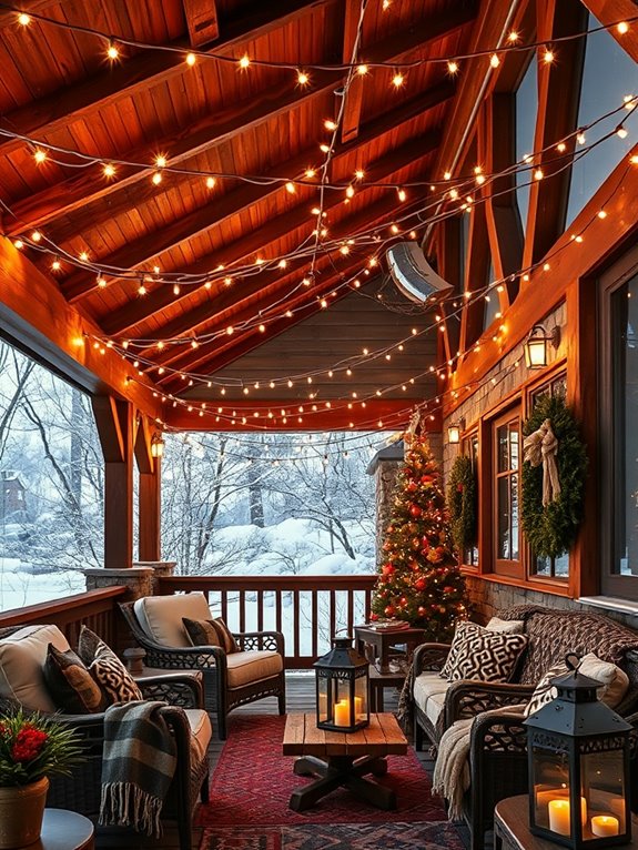 cozy string light ambiance