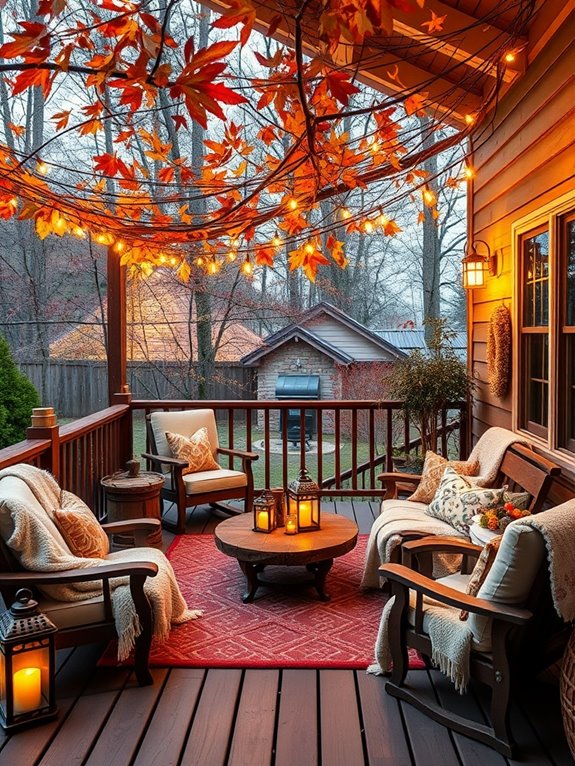 cozy string lights ambiance