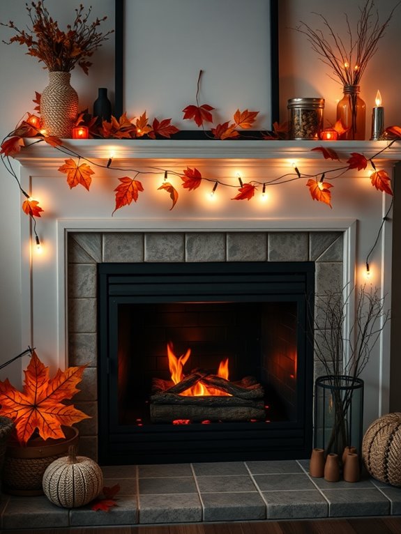 cozy string lights ambiance