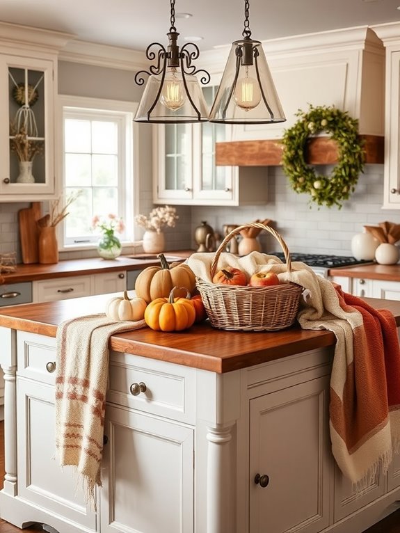 cozy textiles enhance kitchen warmth