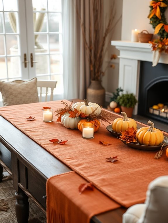 cozy warm color centerpiece