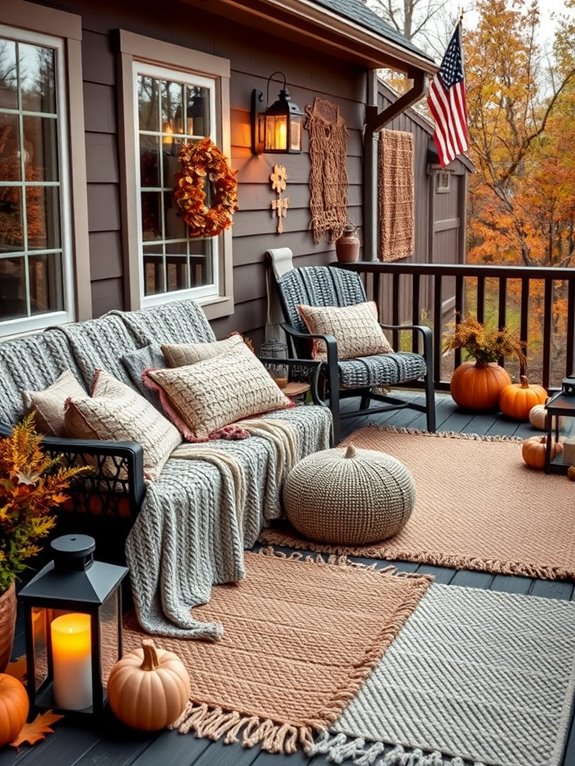 cozy warm textiles layering