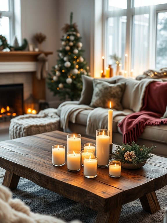 cozy winter aromatic candles