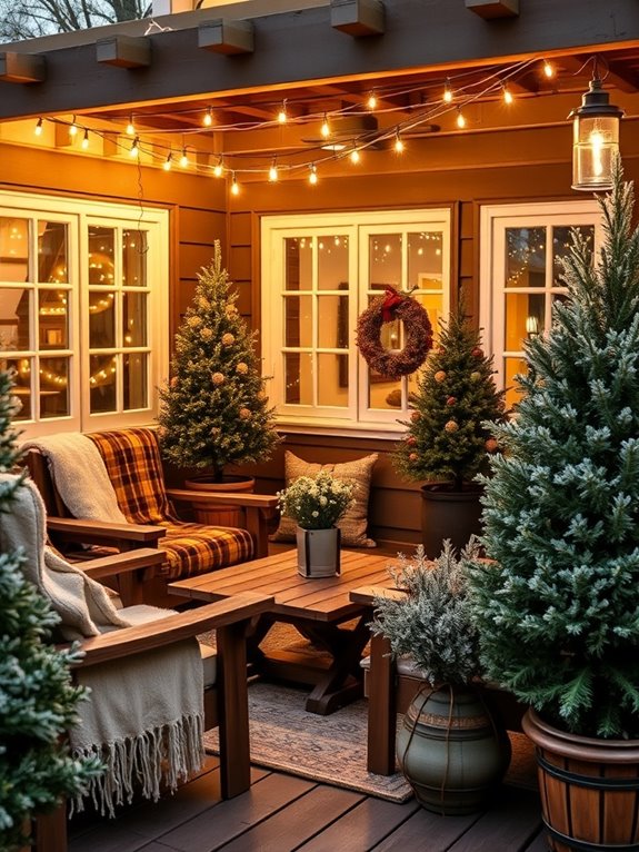 cozy winter deck seating