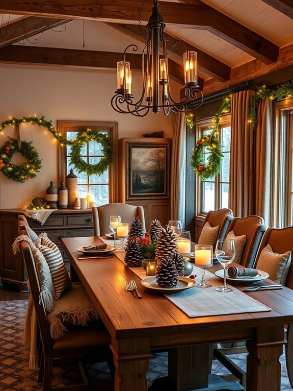 cozy winter dining decor