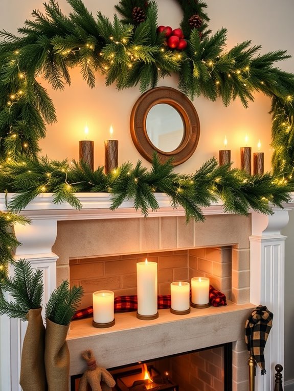 cozy winter mantel decorations