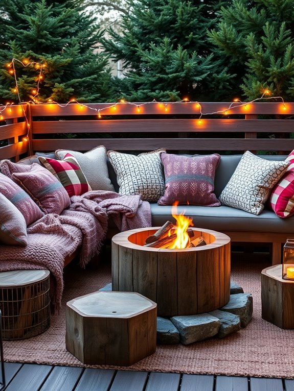 cozy winter outdoor seating
