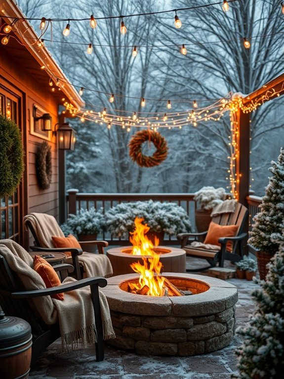 cozy winter patio decorations