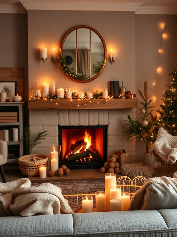 cozy winter scented candles
