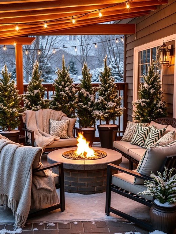 cozy winter seating retreat