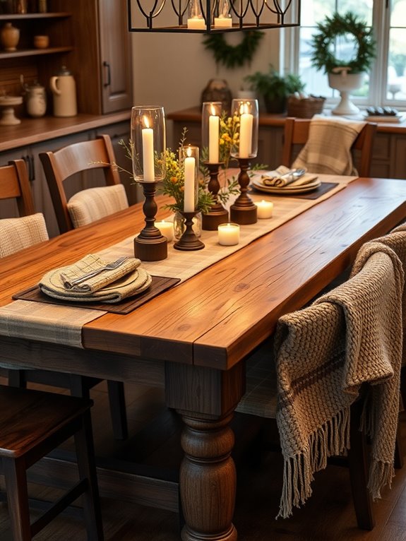 cozy winter table linens