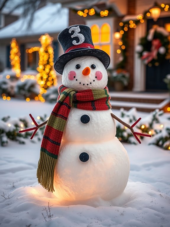create a charming snowman
