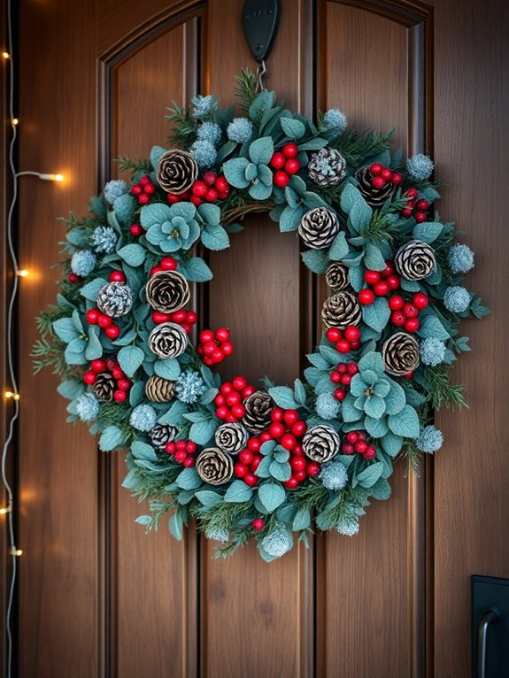 create a cozy winter wreath
