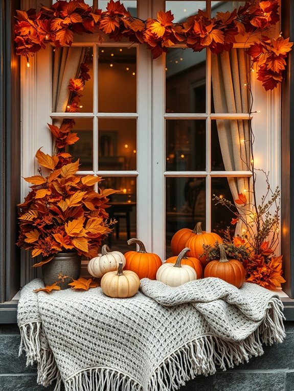 customized fall window decor