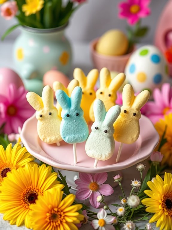 cute marshmallow peep pops