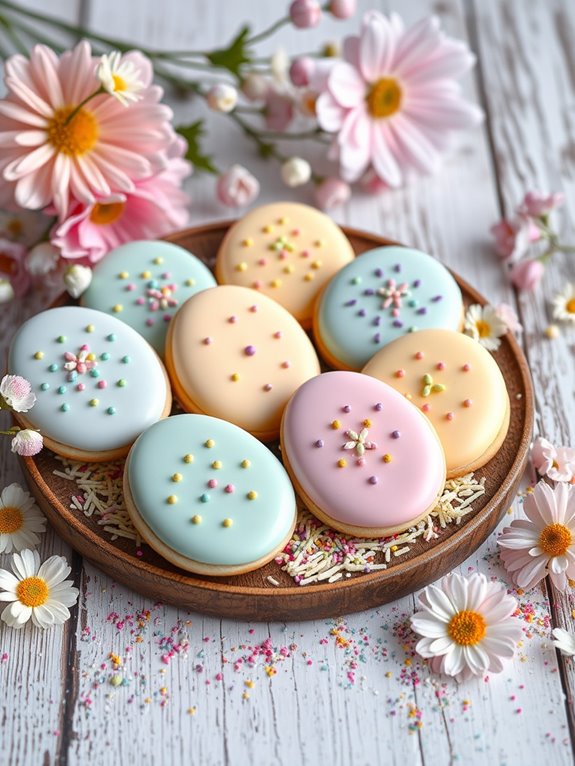 decorate easter egg cookies